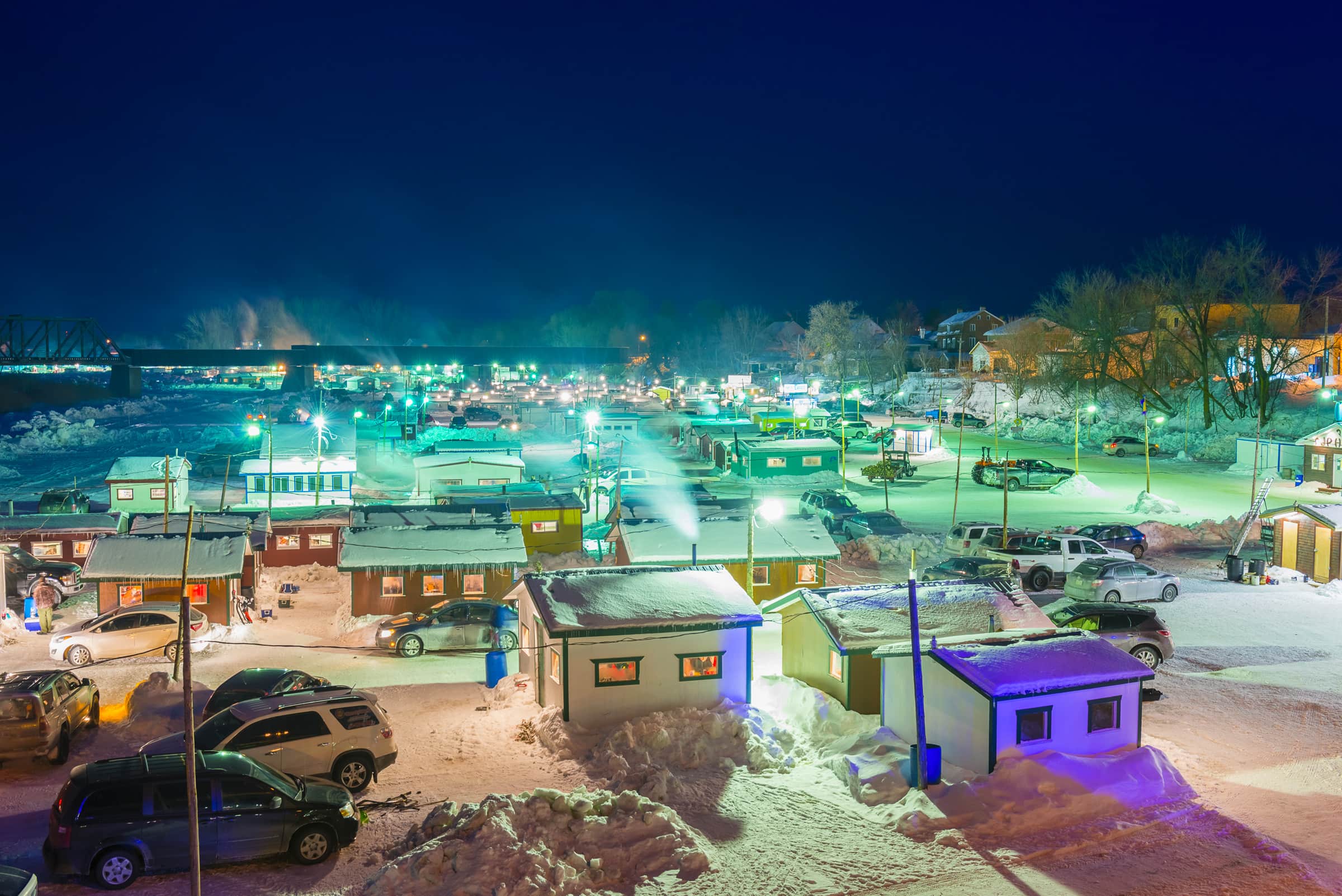 Ice-fishing town of Sainte-Anne-de-la-Pérade